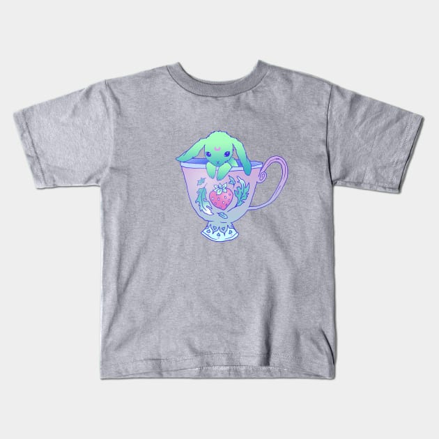 Bunny Tea Kids T-Shirt by brettisagirl